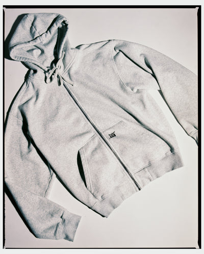 Zip Hoodie Grey Melange