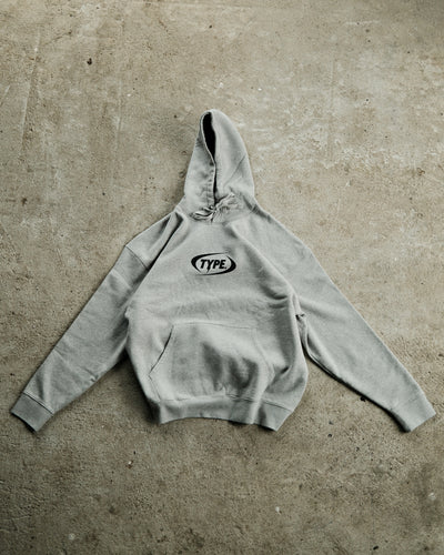 Grey Type Hoodie