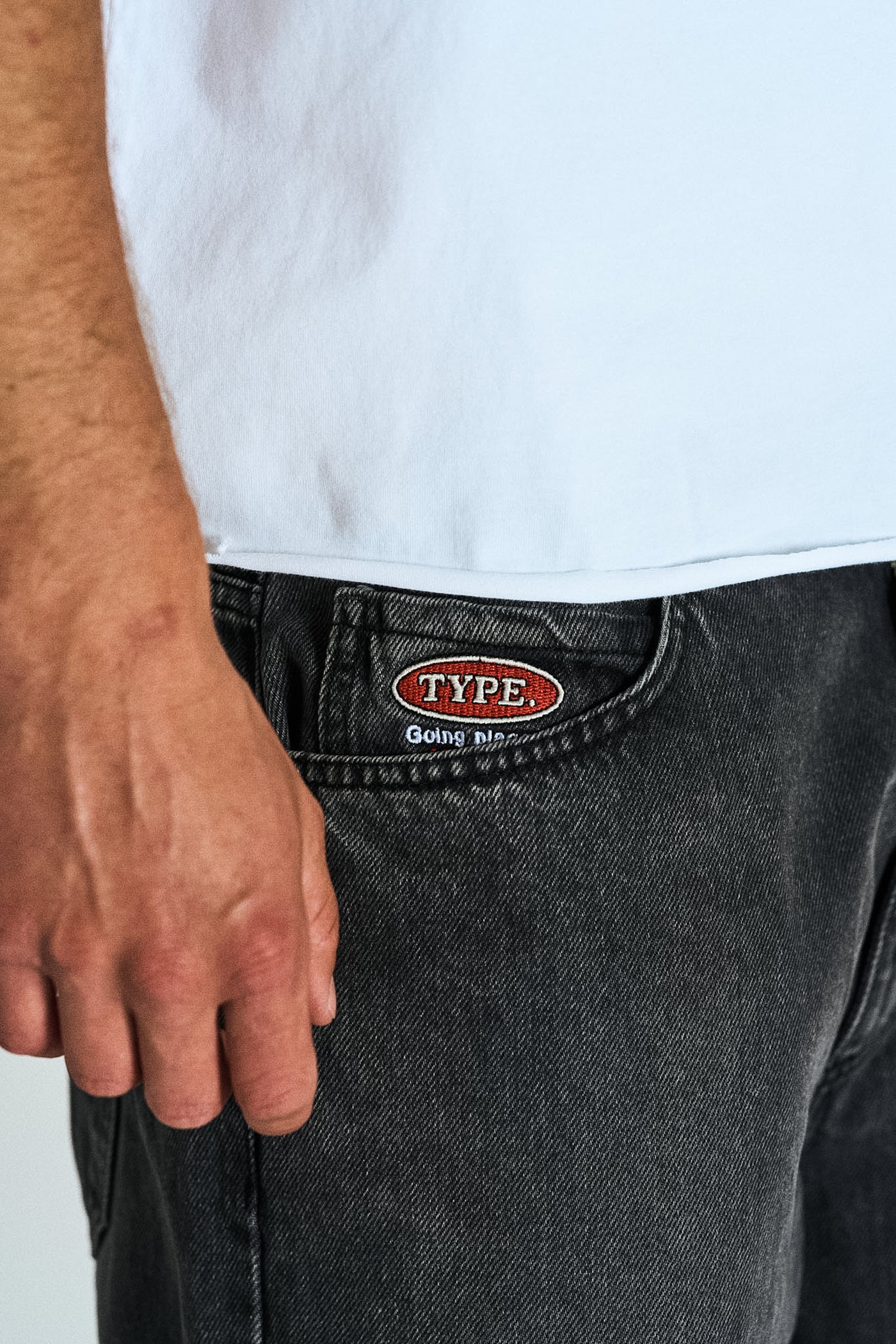 GREY DENIM PANT
